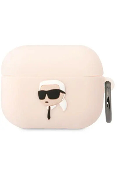 Karl Lagerfeld KLAPRUNIKP AirPods Pro cover pink/pink Silicone Karl Head 3D