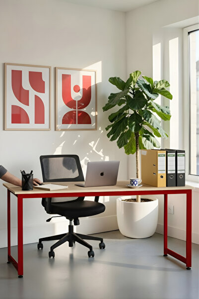 KODIGU 160x60 CM MEVİ ÇALIŞMA MASASI – AYARLANABİLİR METAL AYAKLI, SONOMA MEŞ...