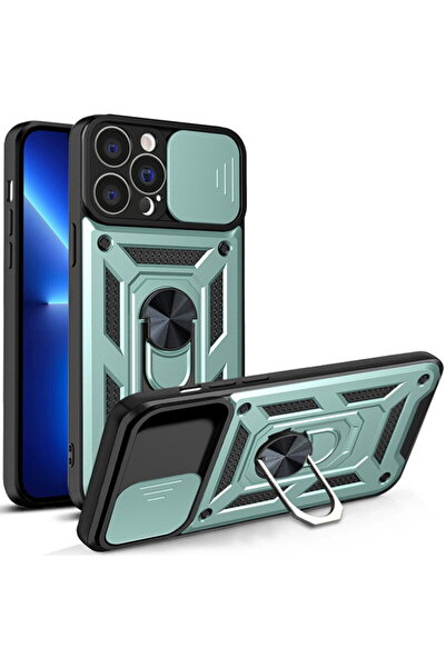 Techsuit Husă pentru iPhone 13 Pro Max - Seria CamShield - Verde
