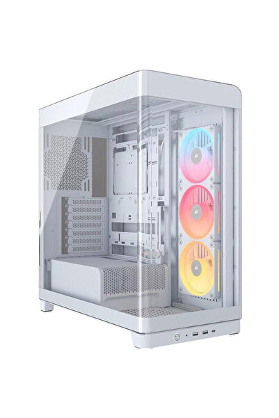 Corsair Frame 4500X LX-R RGB, MiddleTower, Fara sursa, ATX/E-ATX/mATX/mITX, Alb