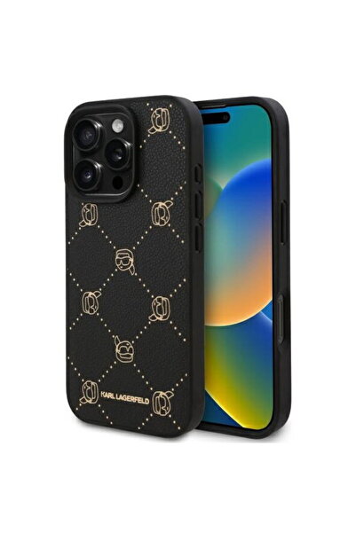 Karl Lagerfeld Husa iPhone 16 Pro Max - Leather MagSafe (KLHMP16XPGKHPHK) - K...
