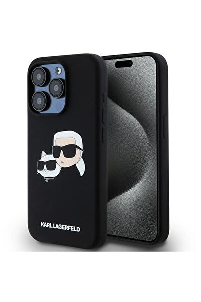 Karl Lagerfeld iPhone 15 Pro Max Case - Silicone MagSafe (KLHMP15XSKCHPPLK) -...