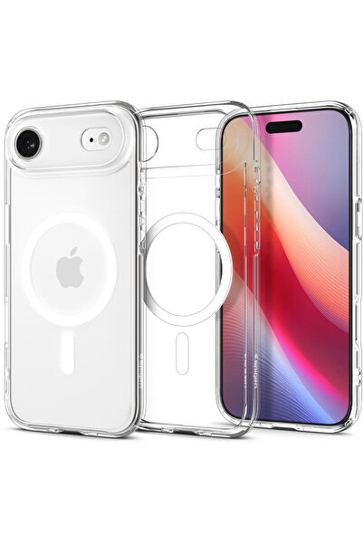 Spigen Husă pentru iPhone 17 Air - Ultra Hibridă MagSafe - Transparentă/Albă