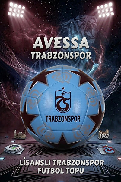 AVESSA TS Lisanslı Futbol Topu – TS-4008 - Tiger - No:5 - 4 Astarlı Dayanıklı...