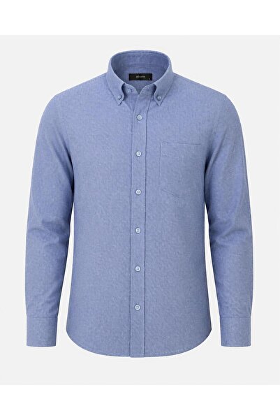 ADVANTE Класическа мъжка памучна риза с дълъг ръкав, стандартна кройка 7628
