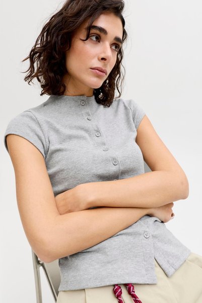 Jack & Jones Tricou elastic cu guler înalt pentru femei - Mya