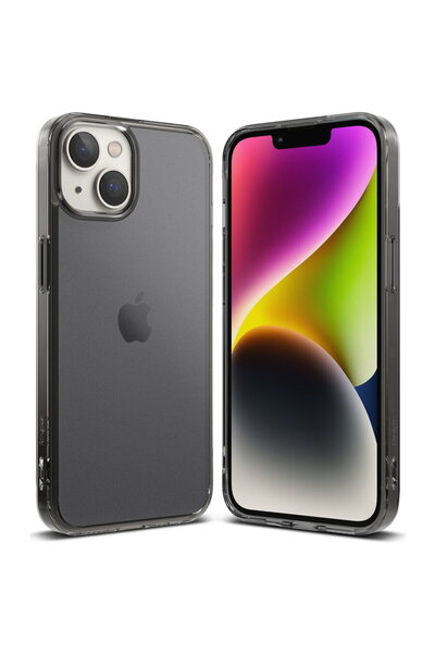 Ringke Husa Fusion Matte pentru iPhone 14 Plus cu ramă de gel gri