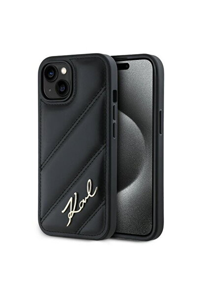 Karl Lagerfeld Husa pentru iPhone 15 / iPhone 14 / iPhone 13 - Diagonal Quilt...