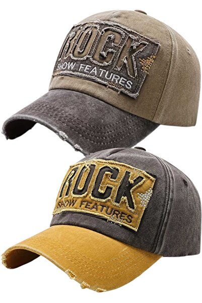 Uniquetrenders Unisex Vintage Rock Κεντημένο Ρυθμιζόμενο Καπέλο Μπέιζμπολ Σετ...