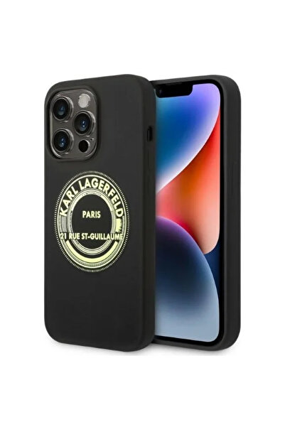 Karl Lagerfeld Silicone RSG case for iPhone 14 Pro - black