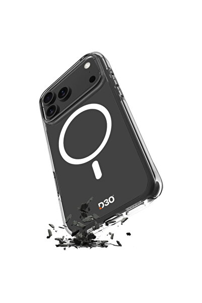 Puro Husă transparentă anti-șoc D3O TPU+PC compatibilă cu MagSafe pentru iPho...