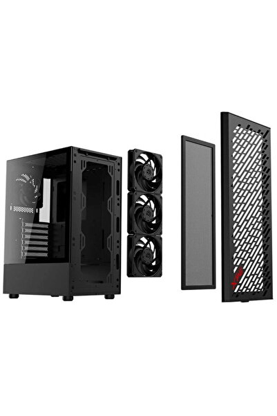 XPG CAXPVALORAIRBK, Middle Tower, Fara sursa, ATX, mATX, mITX, Negru