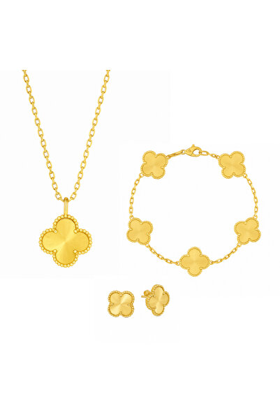 Novvu Σετ Χρυσών Κοσμημάτων Van Luxy: Κολιέ, Βραχιόλι και Σκουλαρίκια