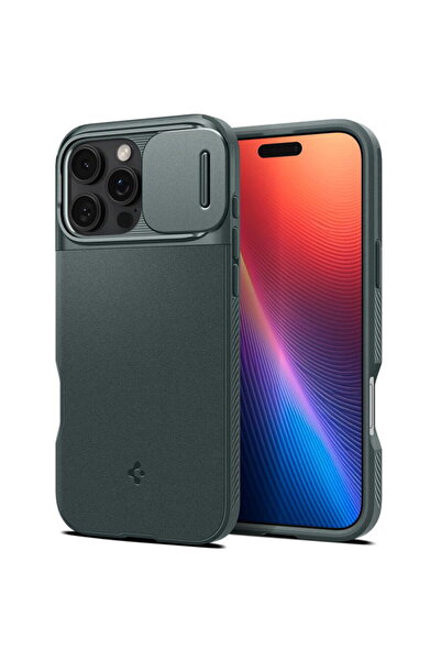 Spigen Husa iPhone 16 Pro - Optik Armor MagSafe - Abyss Green