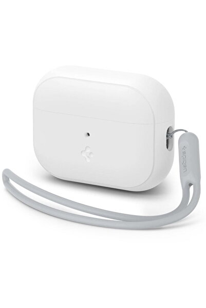 Spigen Husă silicon albă + Curea gri - AirPods Pro (a 2-a generație)