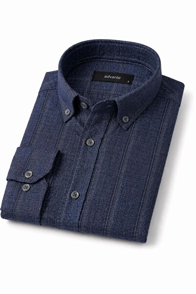 ADVANTE Κλασικό ανδρικό μακρυμάνικο βαμβακερό πουκάμισο κανονικής εφαρμογής 7629