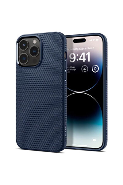 Spigen Husa Liquid Air iPhone 14 Pro Navy Blue case