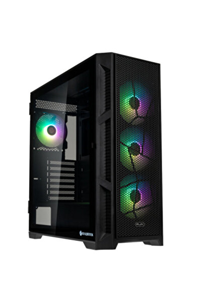 Raijintek Carcasa PONOS Ultra Mesh Midi-Tower, Tempered Glass Negru