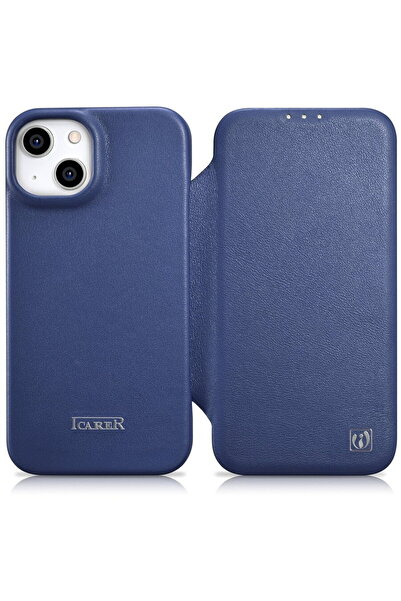 ICARER Husa CE Premium din Piele Tip Folio pentru iPhone 14 Plus, Magnetică, ...