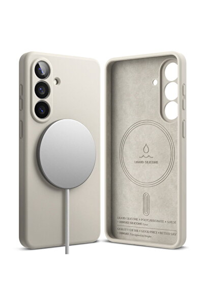Ringke Husa pentru Samsung Galaxy S26 - Silicone MagSafe - Stone