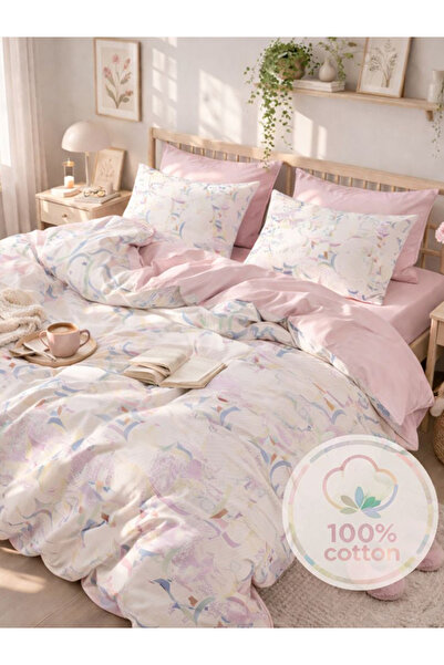 MyStory Home Σετ Παπλωματοθήκη από 100% Βαμβάκι Lanure Pink