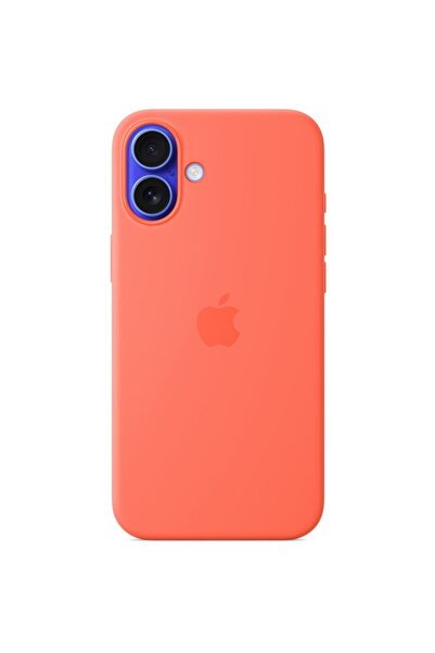 Apple Original iPhone 16 Plus Silicone Case with MagSafe - Mandarin