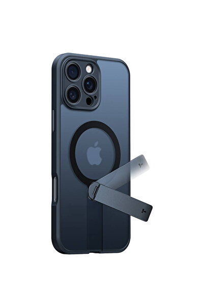 TORRAS Husă Pstand Spin pentru iPhone 16 Pro (Negru)