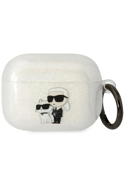 Karl Lagerfeld KLAPHNKCTGT Airpods Pro cover transparent Gliter Karl&amp;Chou...