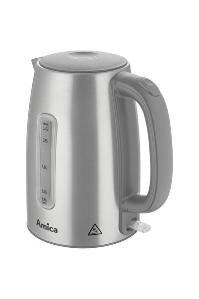 AMICA 1191119, Fierbator, 1.7l , 2200 W, Gri, Otel inoxidabil, indicator de n...