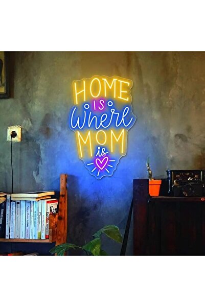 Slasa Best Mom Ever Heart LED Neon Sign 50x30 cm Multicolor Light with 6mm Ac...