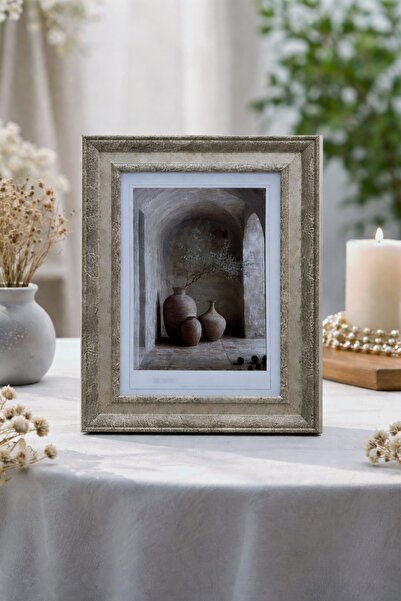 SANAT ÇERÇEVE BAL AJANS 15x21 CAM FOTOĞRAF ÇERÇEVESİ MERMER DESENLİ