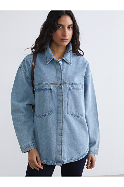 LC Waikiki Collared Neck Women's Denim Jacket