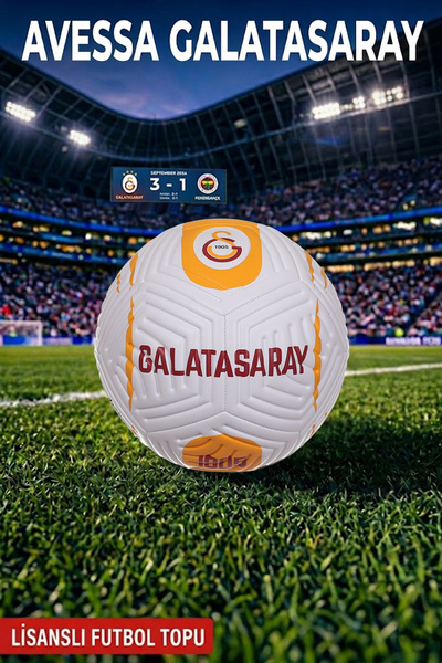 AVESSA Galatasaray Lisanslı Futbol Topu – GS-7008 Star - No:5 - 430 GR - Daya...