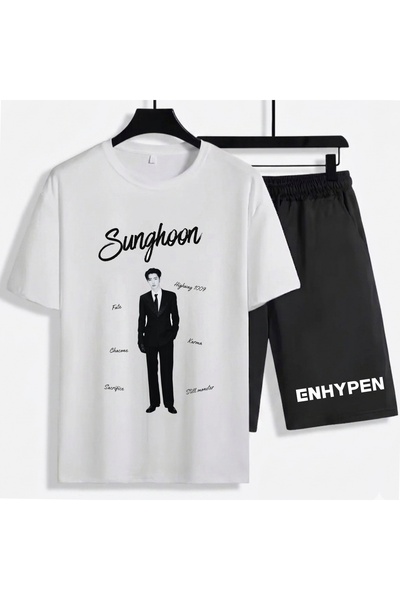 SVART WEAR Sunghoon Enhypen K-Pop Unisex 100% Cotton Shorts - T-Shirt Bottom ...