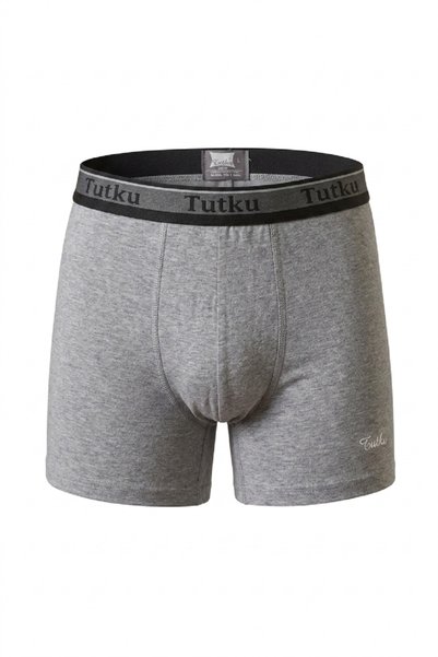 Tutku Men's Boxer 2-Piece Economic Pack 94% Cotton %6 Elastane Stretchy Waist Comfortable Breathable Fabric-0122