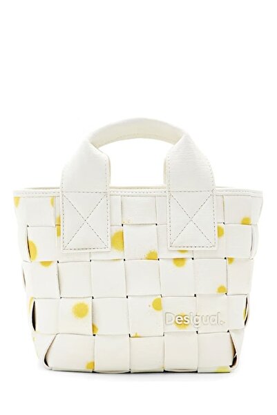 Desigual Geanta de mana Splatter Valvidia Micro, 16 x 15 x 12 cm, Alb