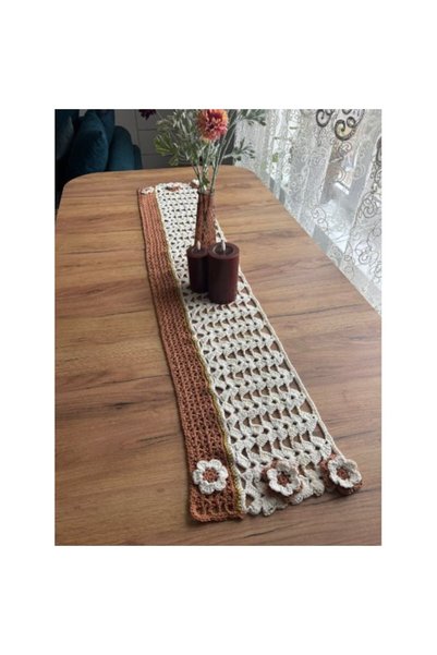 OEM Croșetat față de masă 'Elegant Rustic-Florals'
