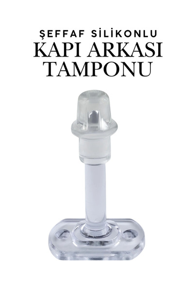 KAYRA LEATHER CRAFT Şeffaf Kapı Kolu Stoperi 8 cm Kapı Çarpma Engelleyici Duv...