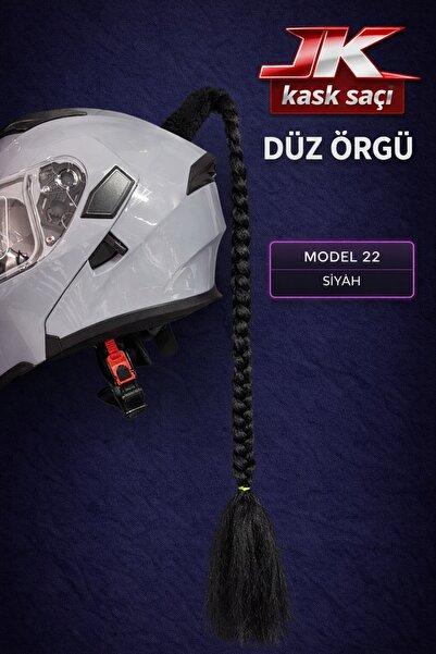 JK JİEKAİ KASK SAÇI SİYAH RENK DÜZ ÖRGÜ MODEL-22