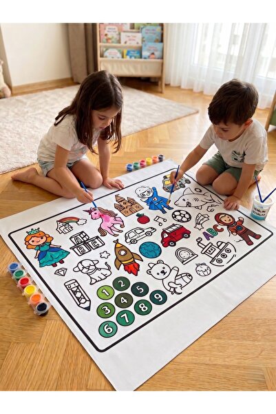 Mujo Baby&Kids Çocuklar İçin Dev Boyama Yer Örtüsü - Eğitici Aktivite Örtüsü ...