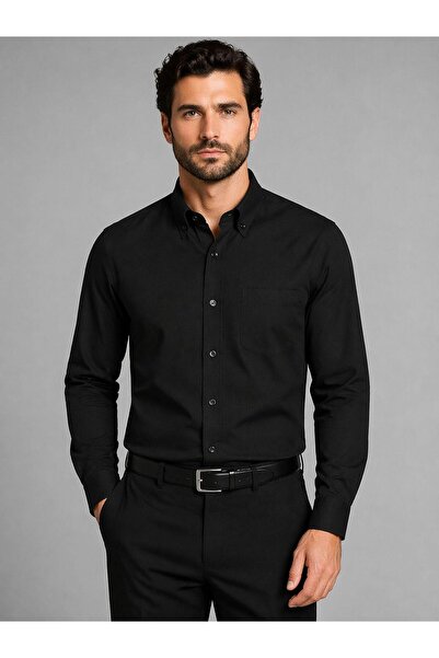 ADVANTE Κλασικό ανδρικό μακρυμάνικο βαμβακερό πουκάμισο κανονικής εφαρμογής 7631