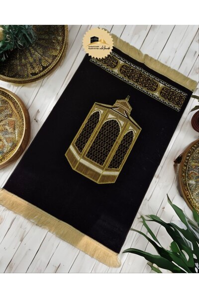 TABASAFE سجادة صلاة عالية الجودة بتصميم مخمل دوكيوتيس وتصميم خاص لآبراهم (ميف...