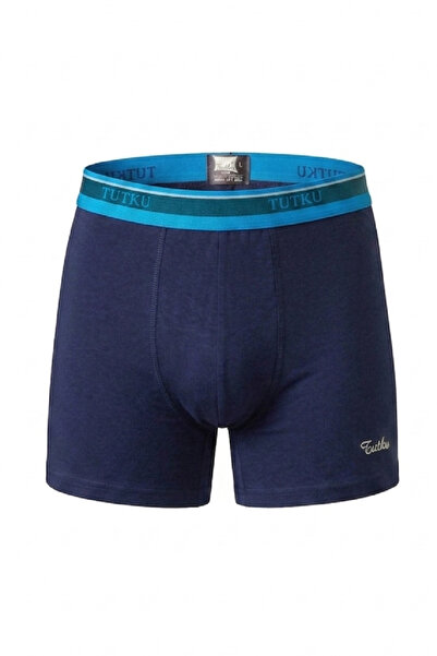 Tutku Men's Boxer 2-Piece Economic Pack 94% Cotton %6 Elastane Stretchy Waist Comfortable Breathable Fabric-0122