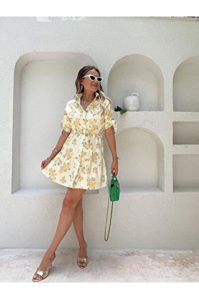 Rouge basıc FLOWER PATTERNED MINI DRESS