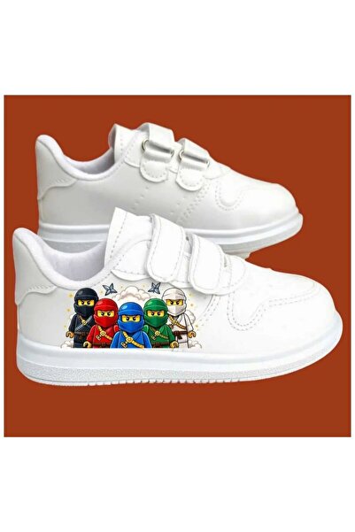 archiepet Παιδικά αθλητικά παπούτσια με λευκή ταινία και στάμπα πεντάχωρων αλ...