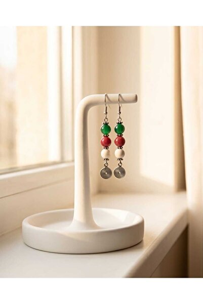 Dodemert Home 3 Color Stone Handmade Dangle Earrings (Stainless Steel Hardware)