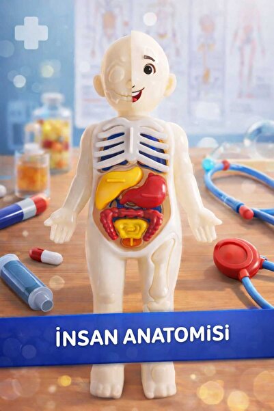 HAYALBAHÇESİ İnsan Vücudu Anatomisi Organ Bulmaca Çocuk Gelişimi 20 cm