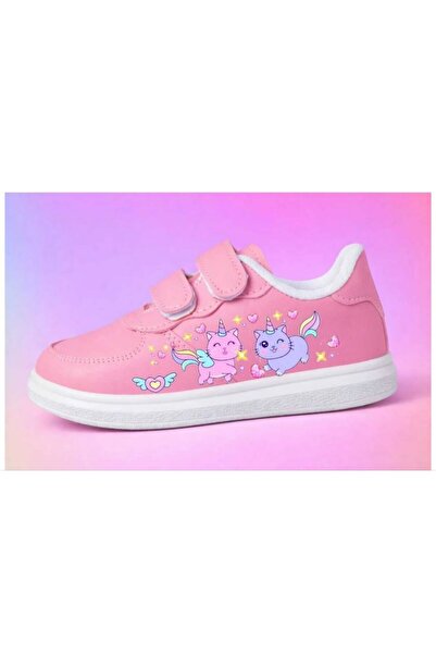 archiepet ροζ μωβ φτερωτά άλογα με στάμπα ροζ ταινία παιδικά αθλητικά παπούτσ...