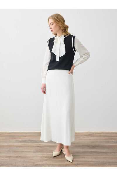 Refka Κλασική Φούστα - Εκρού - Αποκλειστική