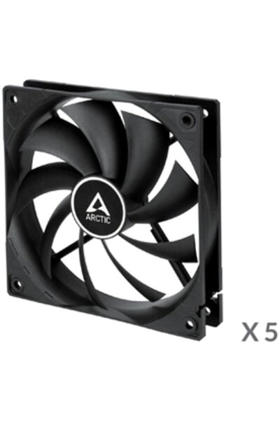 Arctic PC, F12 PWM PST (Negru) - Pachet de 5